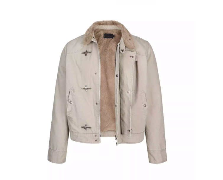 Structured Fireman Clasp Fleece Lined Jacket