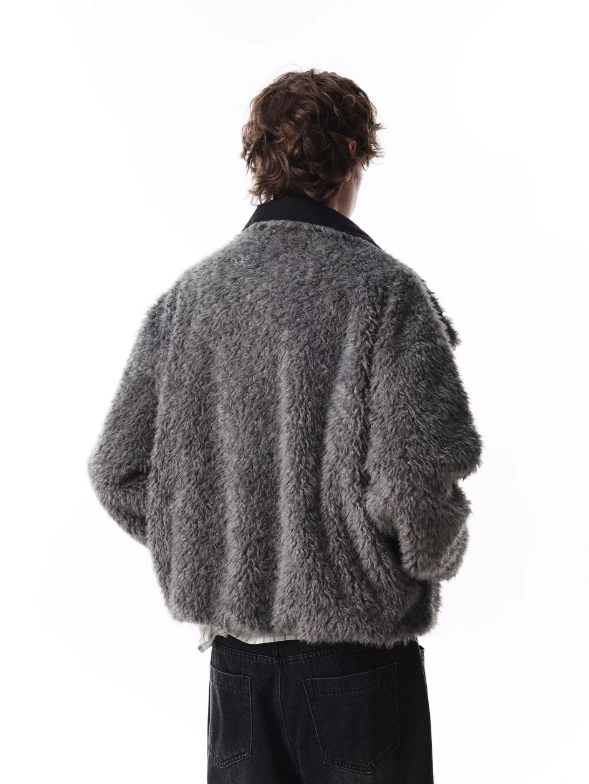 Reversible Faux Fur Lined Buttoned Jacket