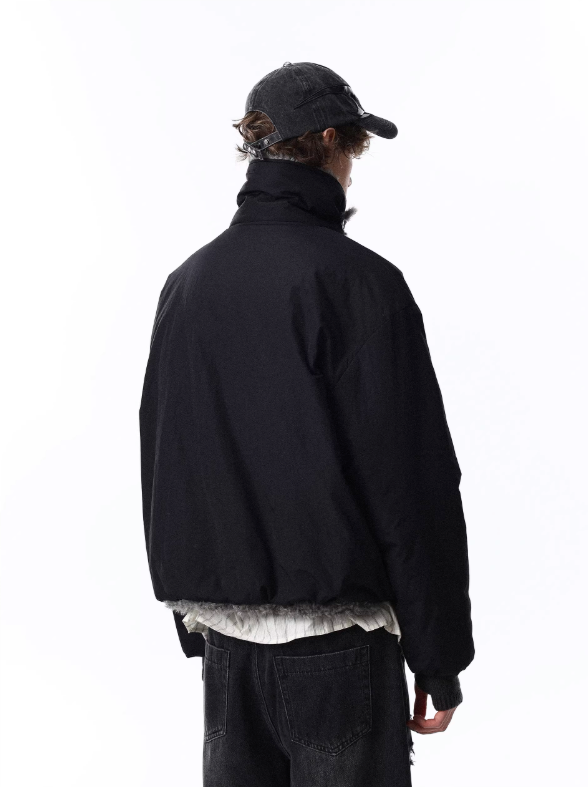 Reversible Faux Fur Lined Buttoned Jacket