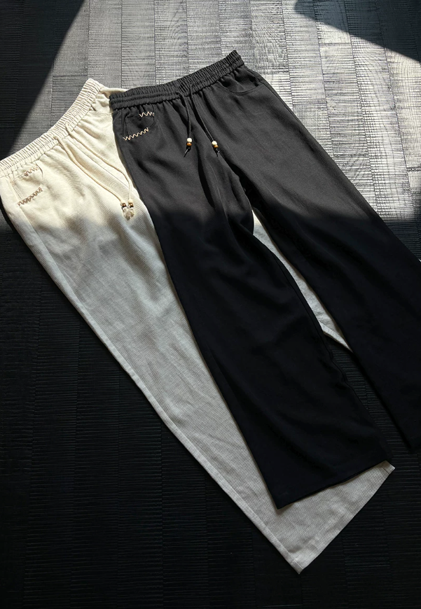 Drawstring Waist Cozy Fit Pants