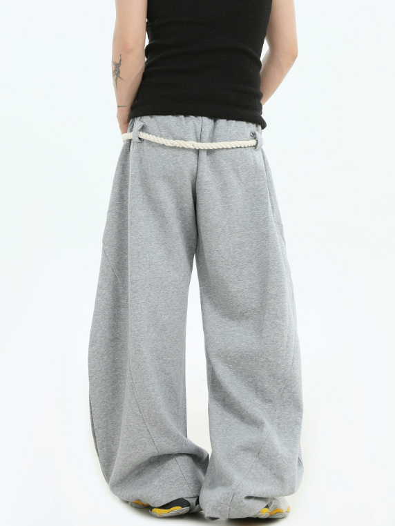 Chunky Rope Structured Barrel Sweatpants