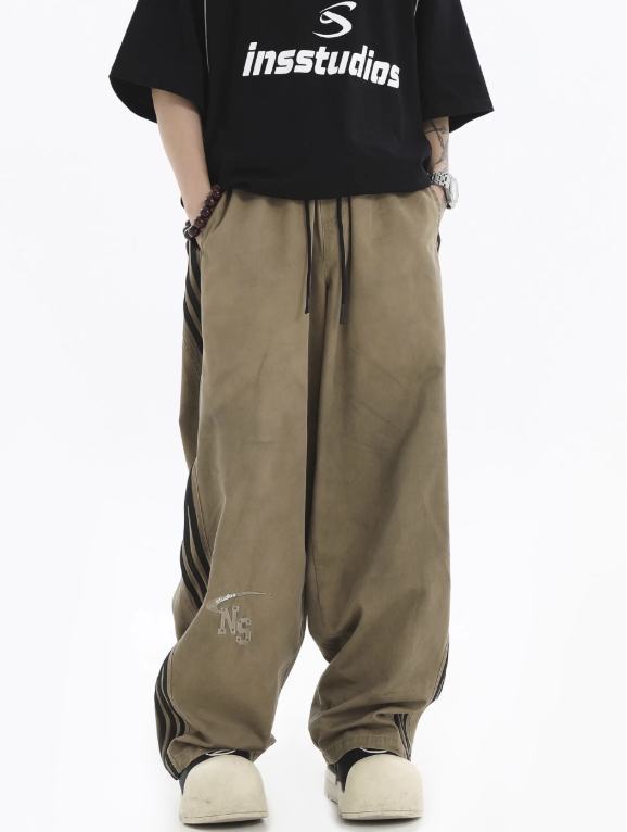 Drawstring Three-Stripes Pants