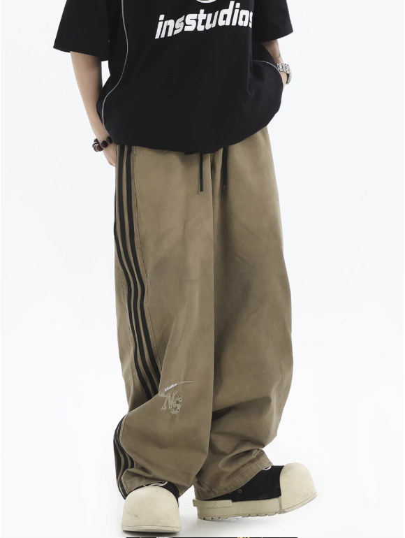 Drawstring Three-Stripes Pants