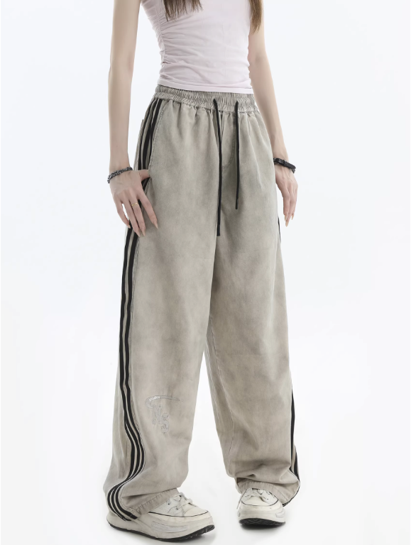 Drawstring Three-Stripes Pants