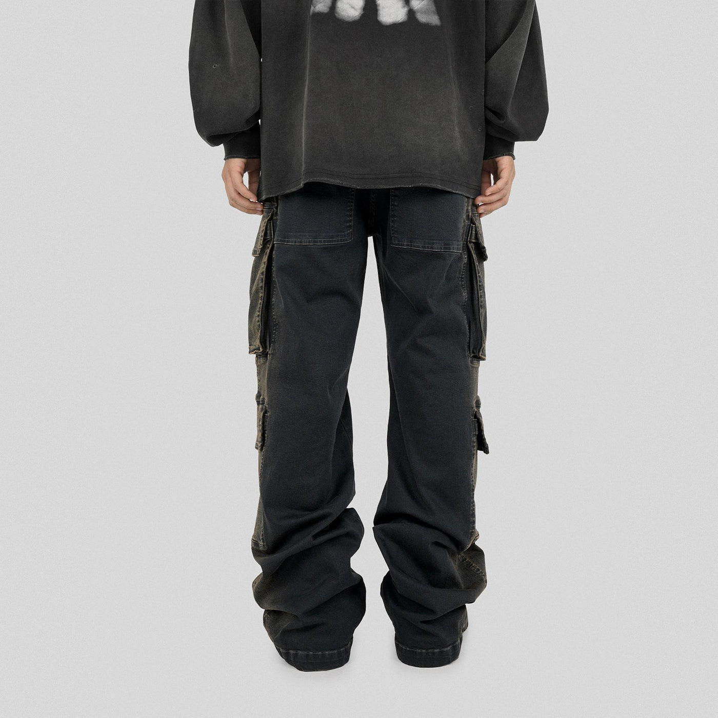 Vintage Washed Cargo Jeans