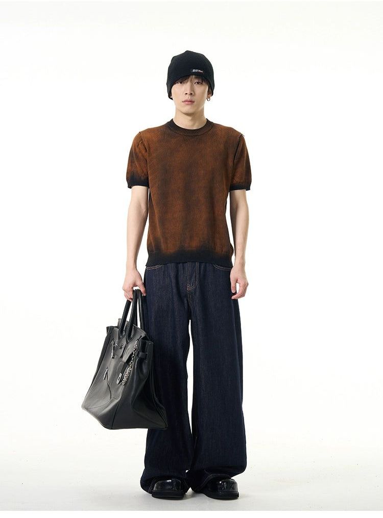 Solid Color Wide Jeans