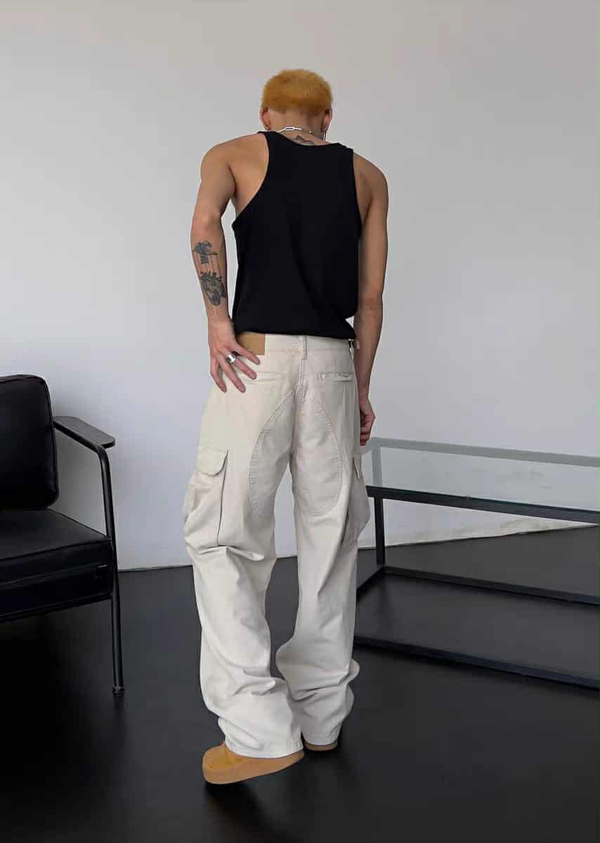 Loose Straight Pocket Cargo Pants