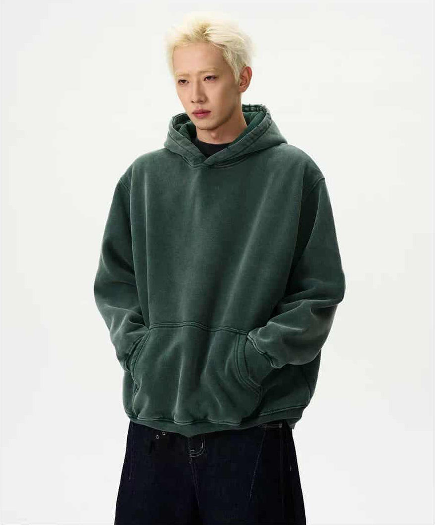 Washed Kangaroo Pocket Hoodie