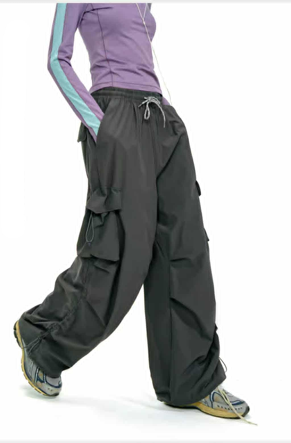 Drawstring Cargo Pocket Track Pants