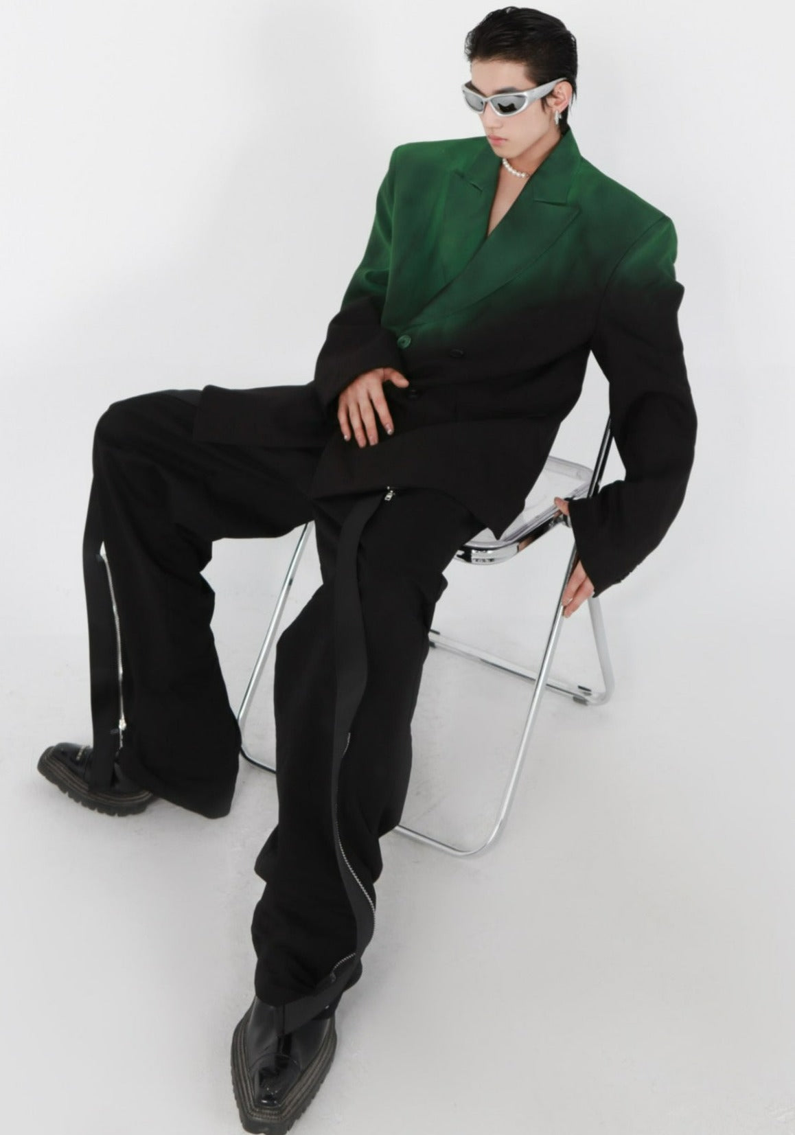 Solid Gradient Blazer