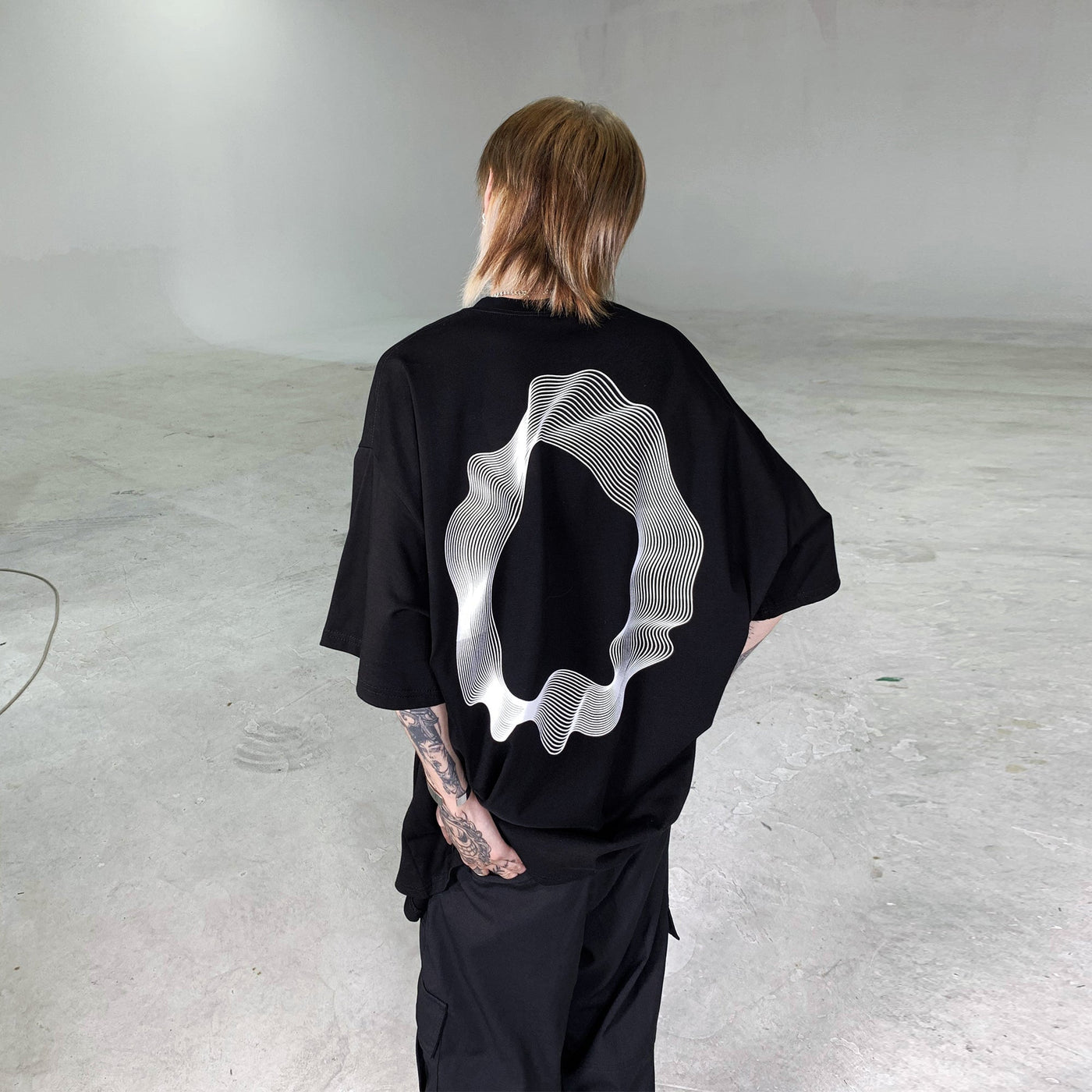 Futuristic Print Loose T-Shirt