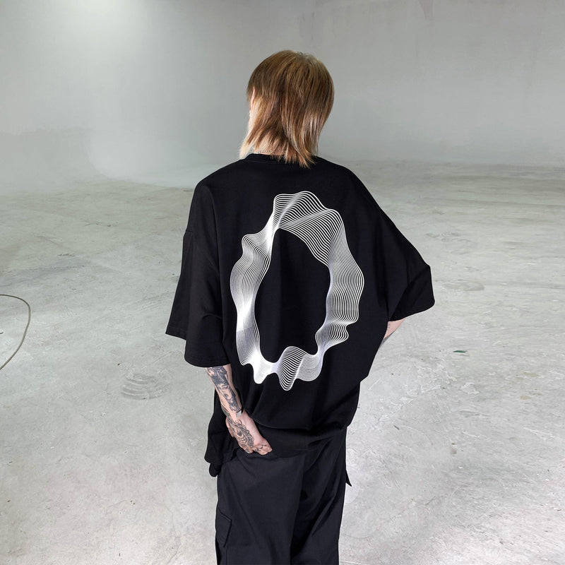 Futuristic Print Loose T-Shirt