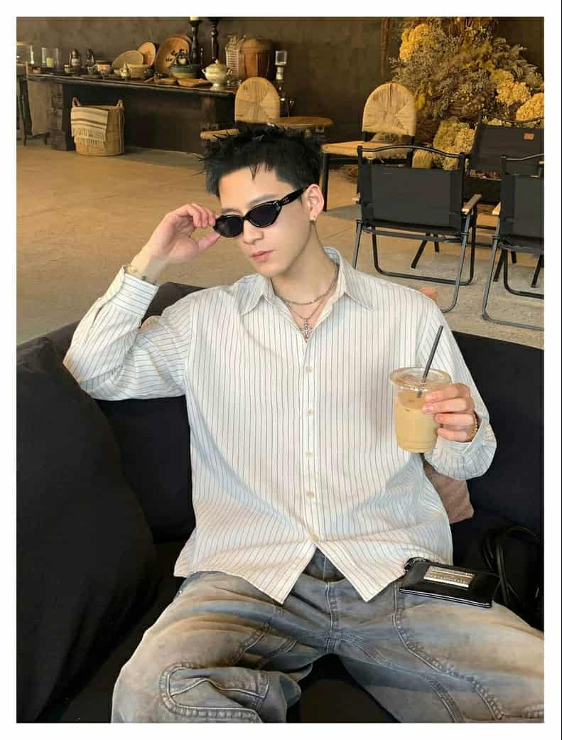 Vertical Stripes Clean Fit Shirt