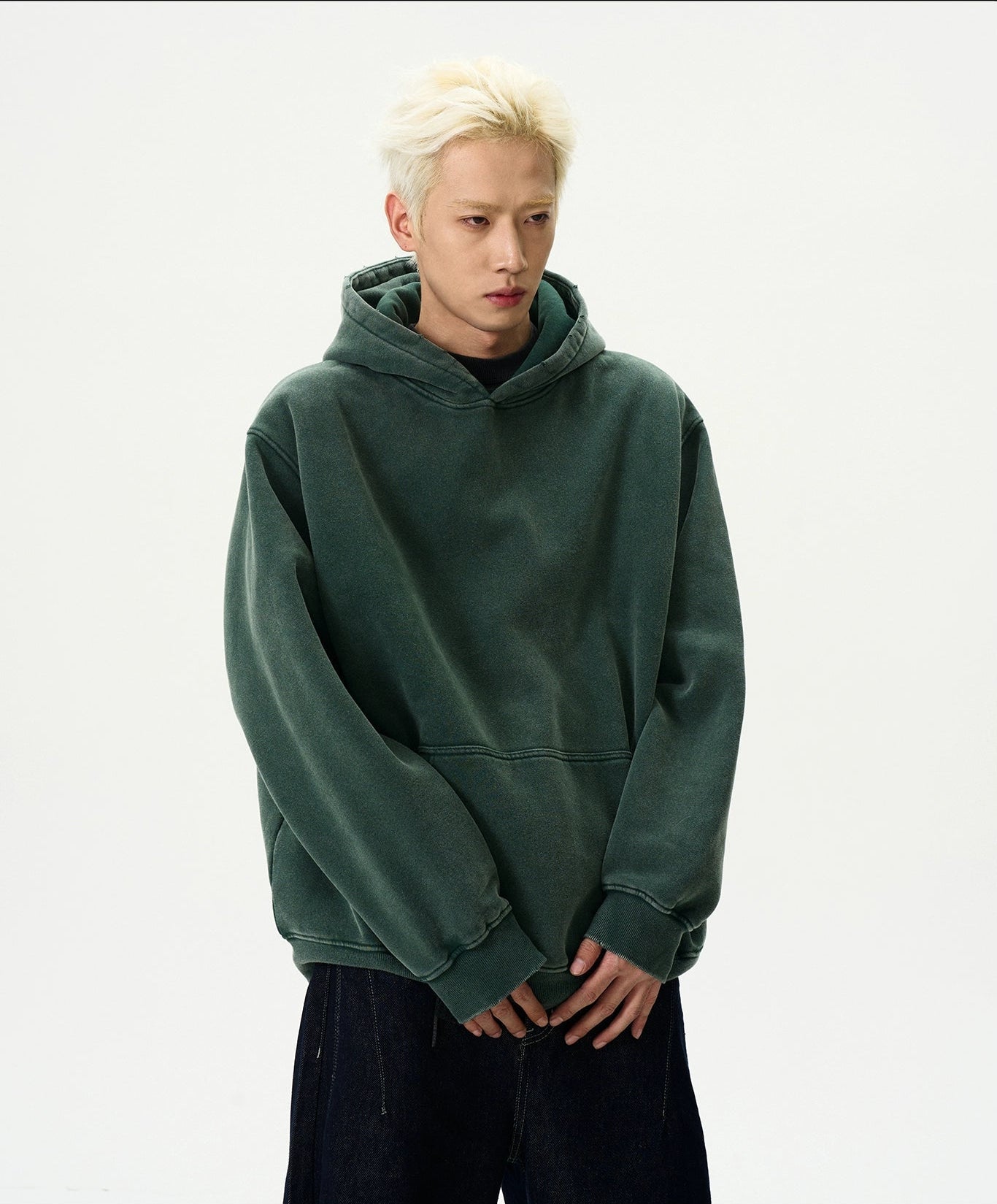 Washed Kangaroo Pocket Hoodie
