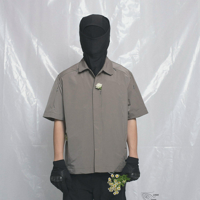 Boxy Hidden Buttons Classic Shirt