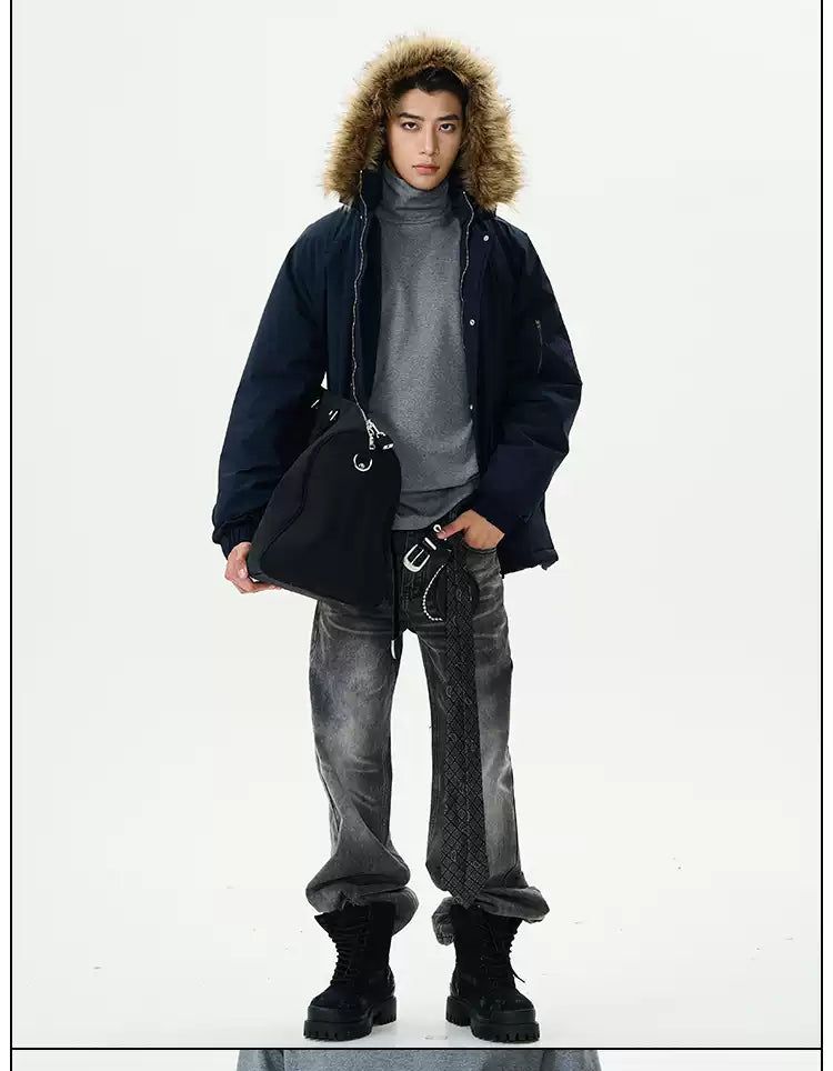 Dark Wash Whiskered Jeans