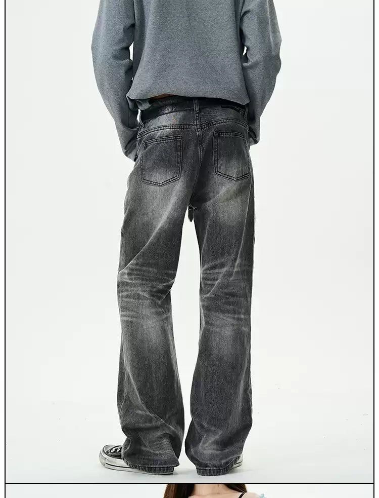Dark Wash Whiskered Jeans