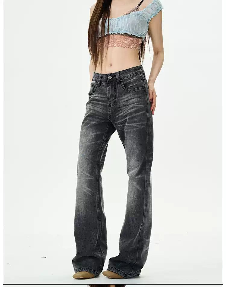 Dark Wash Whiskered Jeans