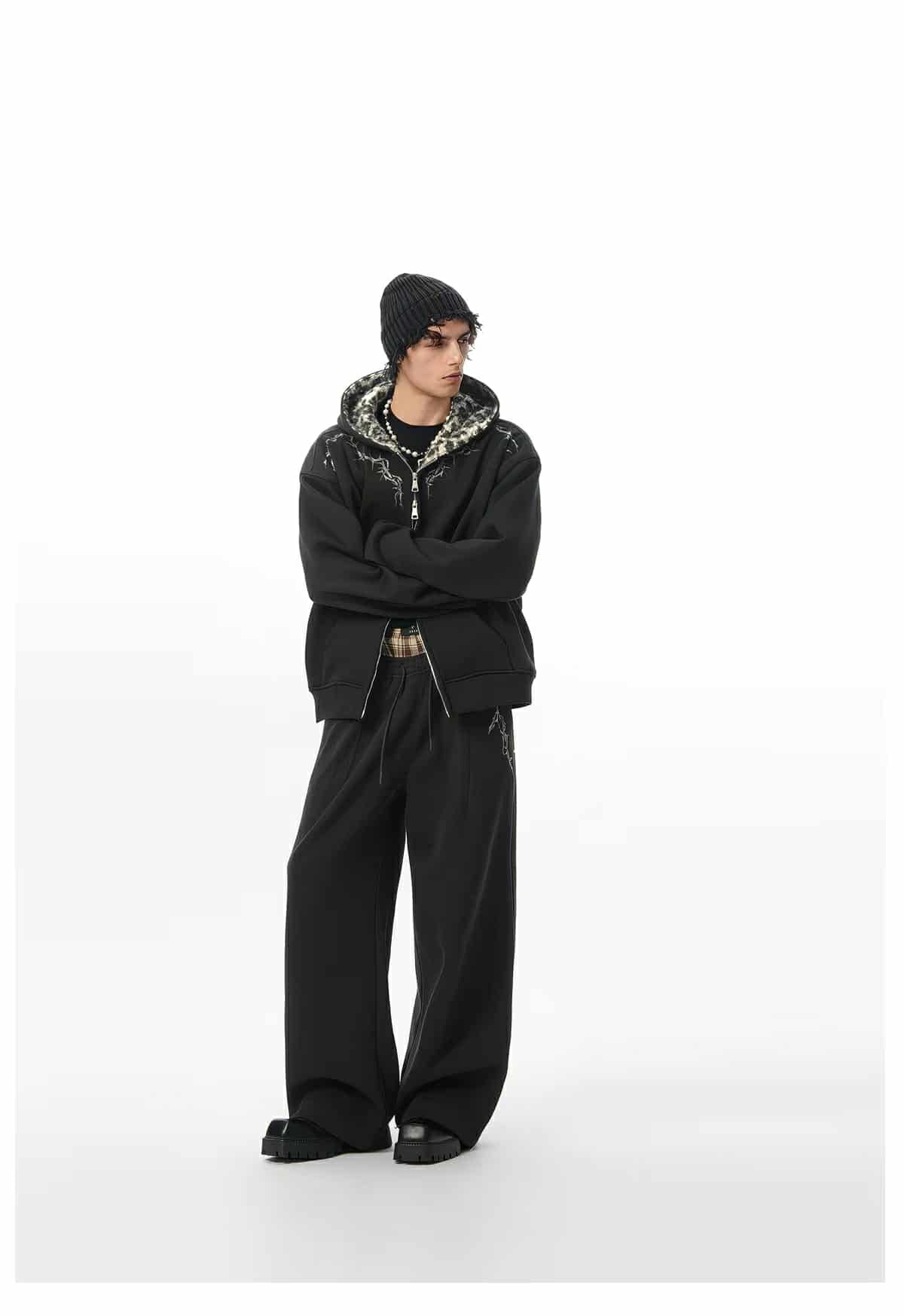 Thorn Graphic Print Hoodie & Drawstring Sweatpants Set
