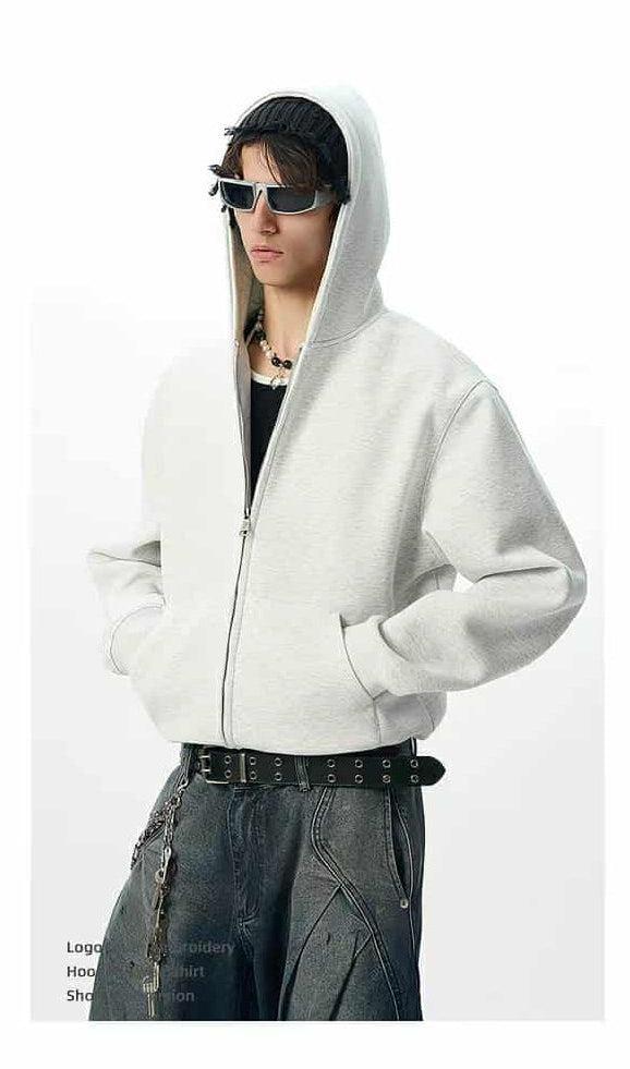 Clean Fit Boxy Zipped Hoodie