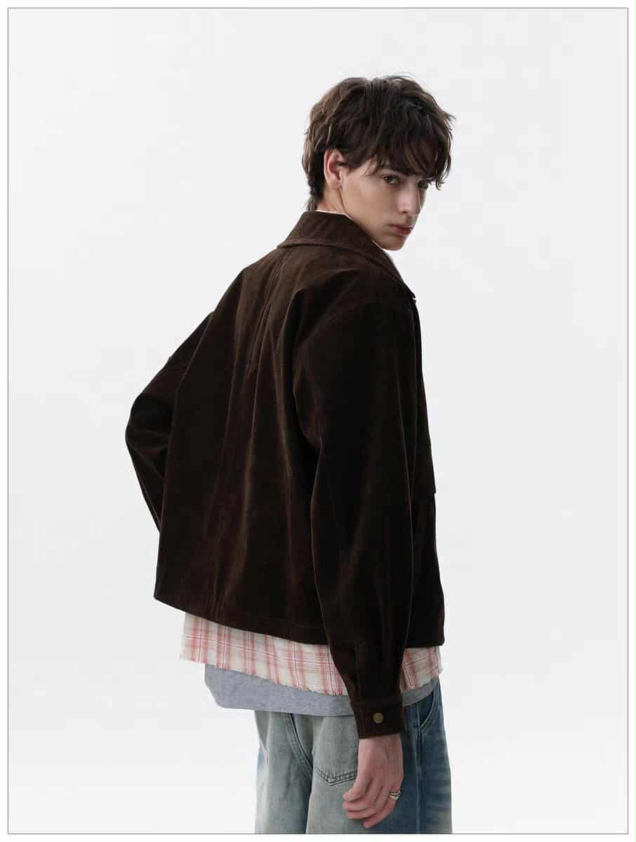 Micro Suede Fireman Clasp Jacket