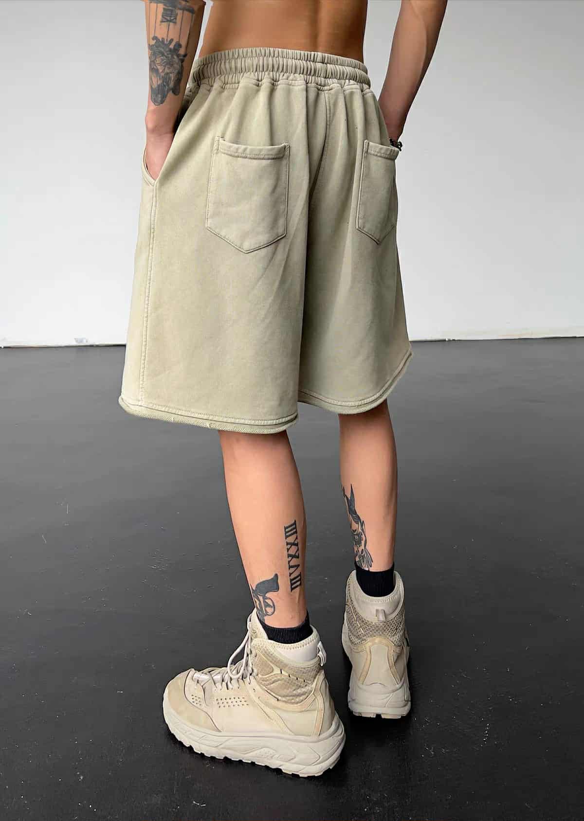 Drawstring Washed Comfy Shorts