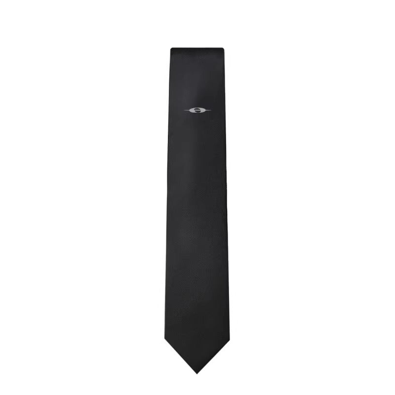 Logo Print Zipped Neck Tie