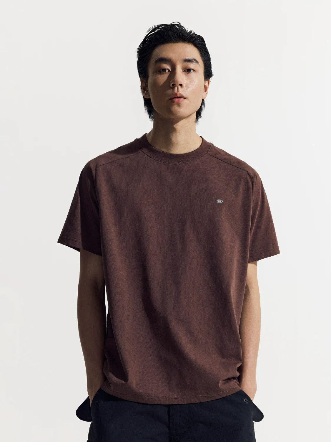 Contrast Spliced Panel Sports T-Shirt