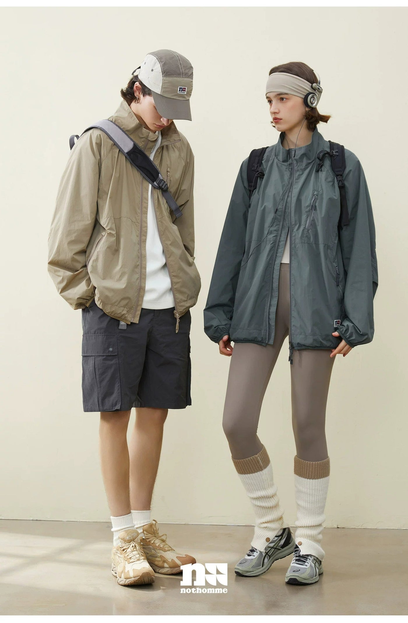 Stand Collar Padded Windbreaker Jacket