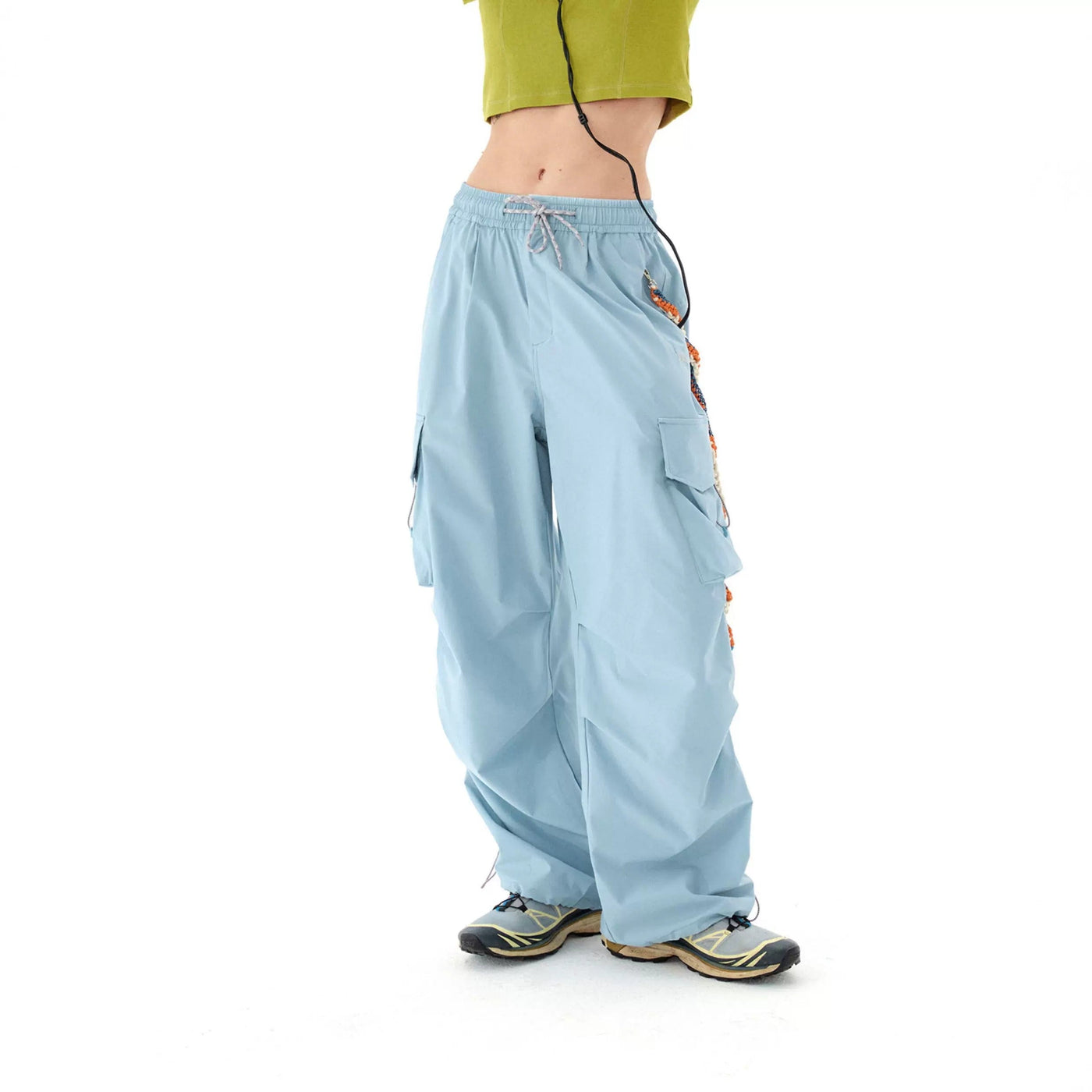Drawstring Cargo Pocket Track Pants