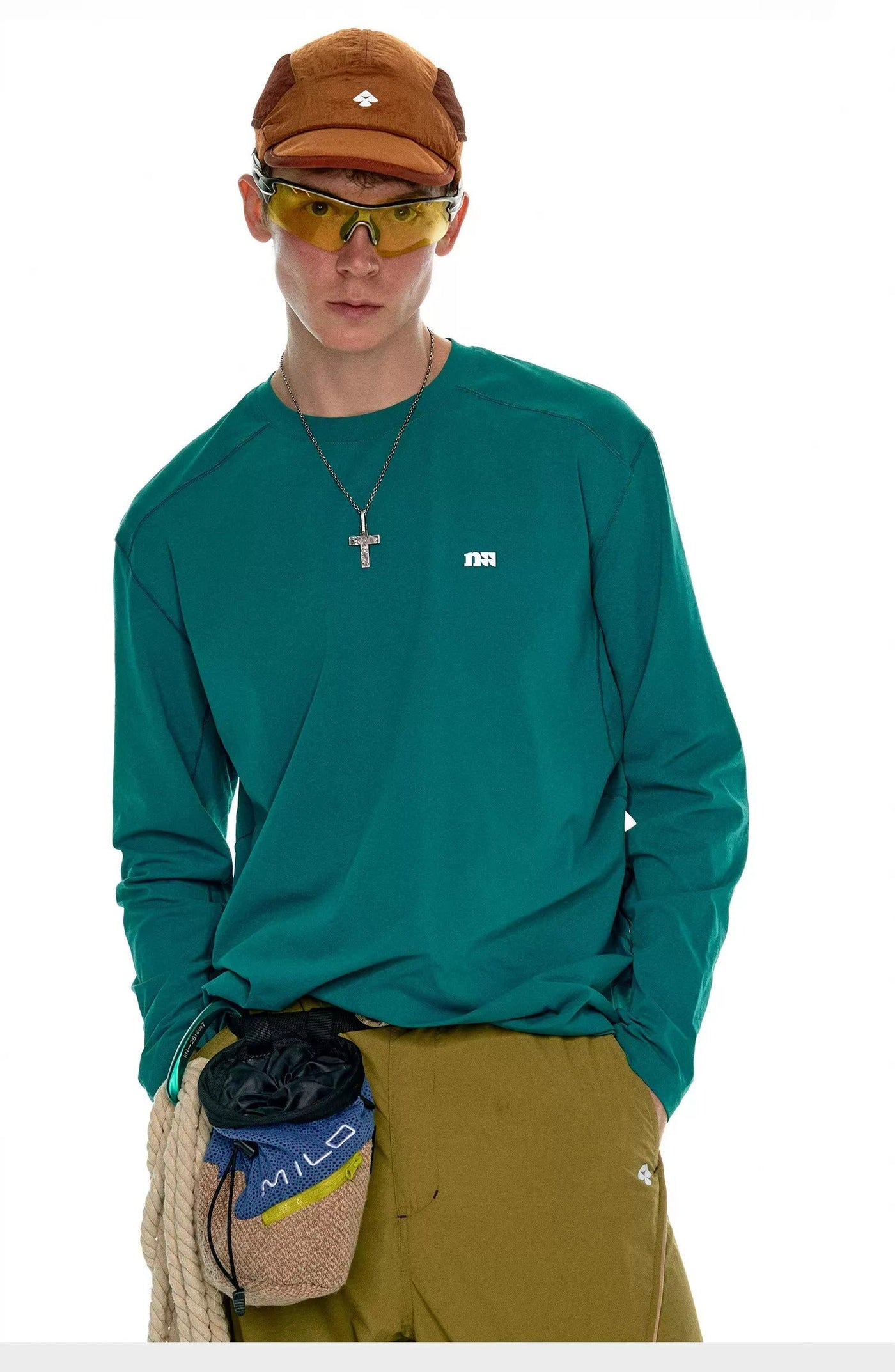 Logo Print Sports Long Sleeve T-Shirt