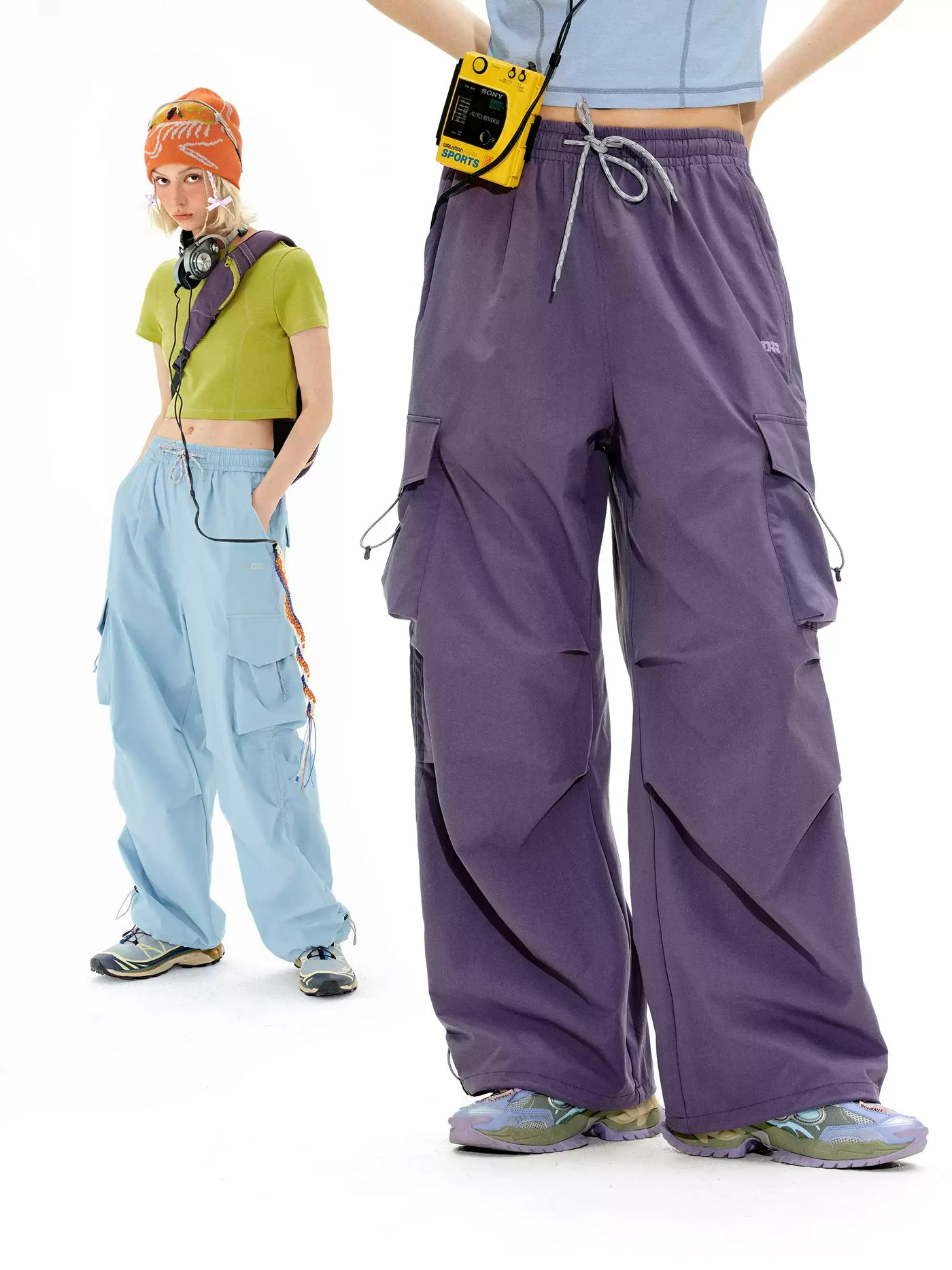 Drawstring Cargo Pocket Track Pants