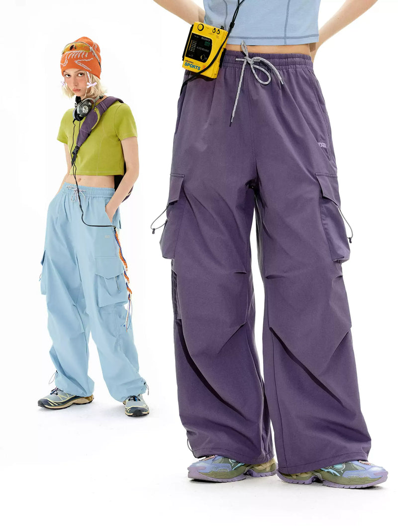 Drawstring Cargo Pocket Track Pants