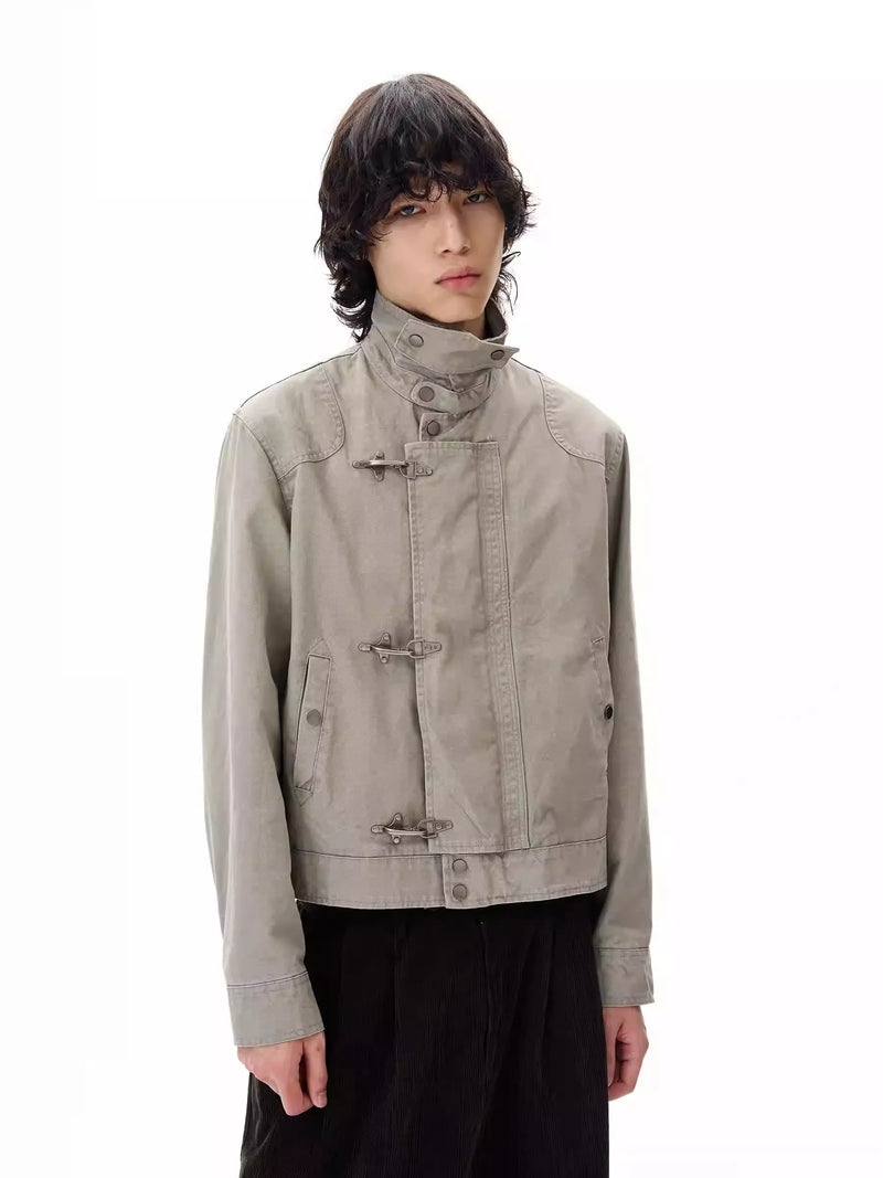Structured Fireman Clasp Short Jacket