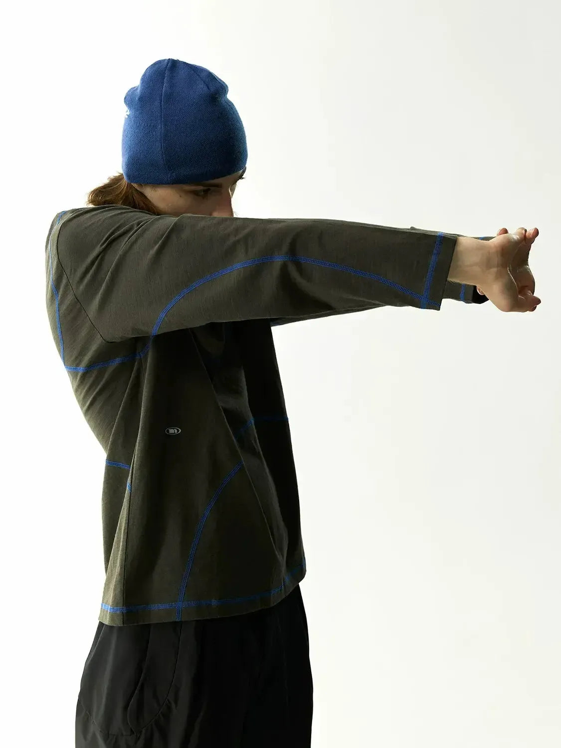 Contrast Coverstitched Long Sleeve T-Shirt