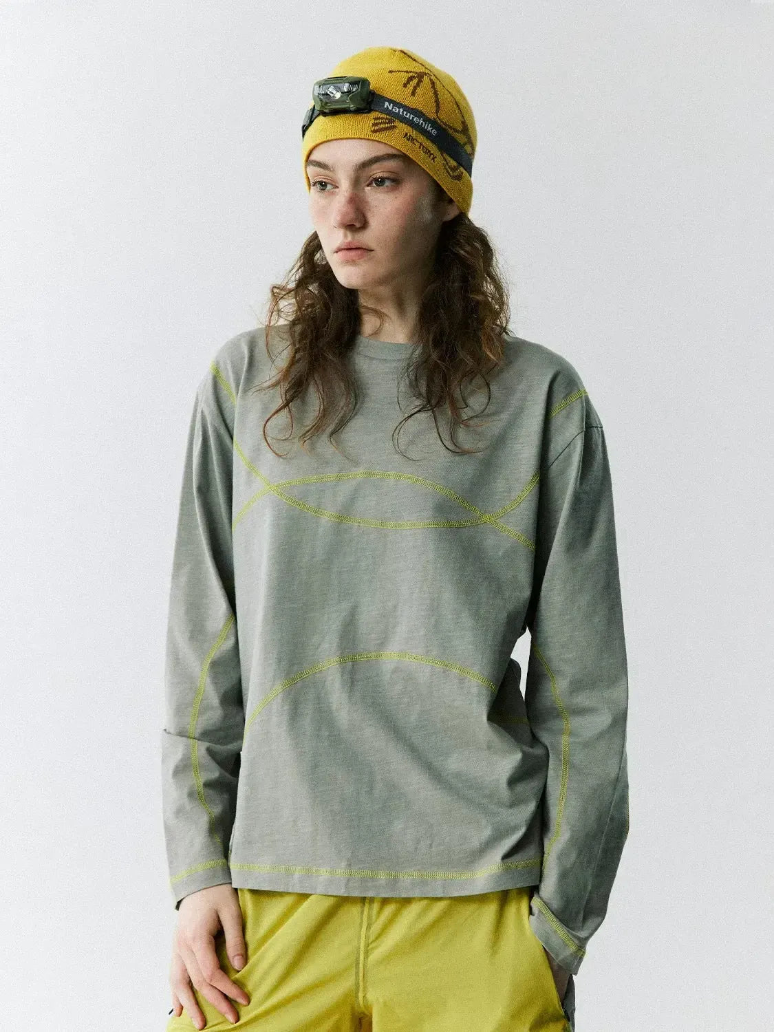 Contrast Coverstitched Long Sleeve T-Shirt