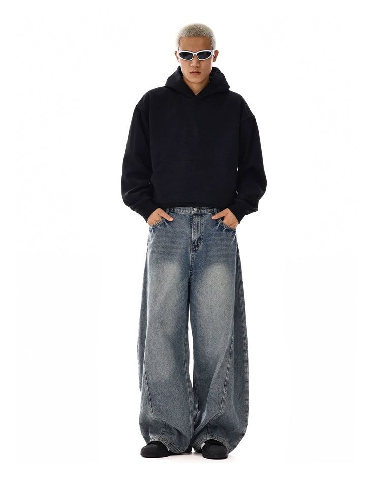 Washed Wide Scimitar Jeans