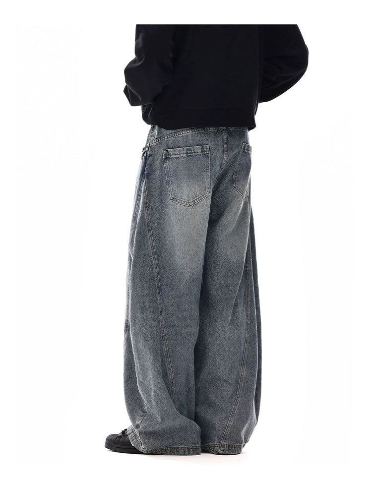 Washed Wide Scimitar Jeans