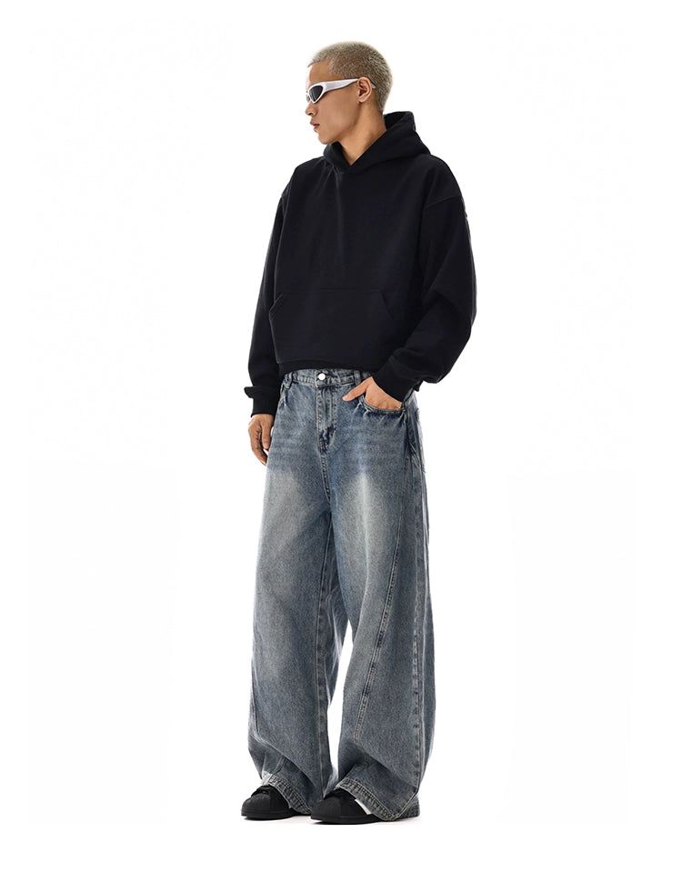 Washed Wide Scimitar Jeans