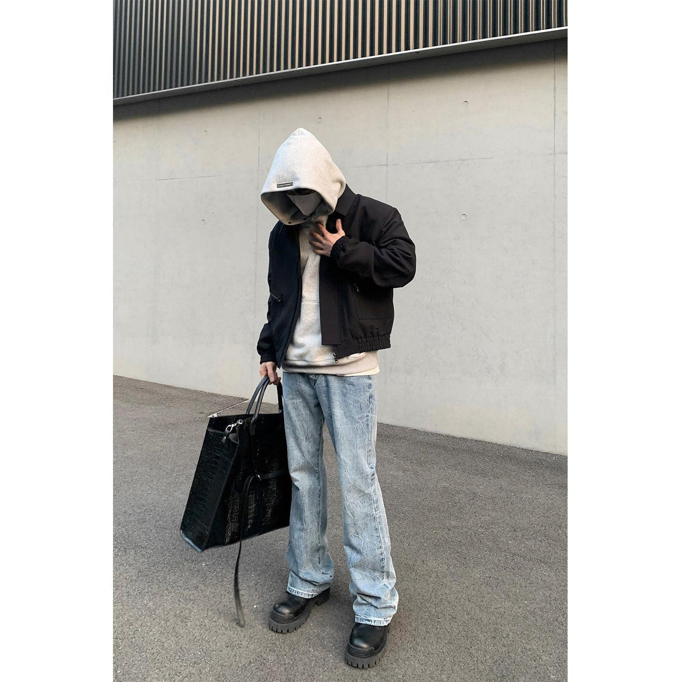 Ruched Hem Lapel Jacket