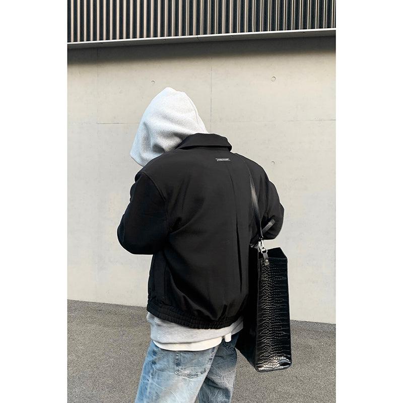 Ruched Hem Lapel Jacket