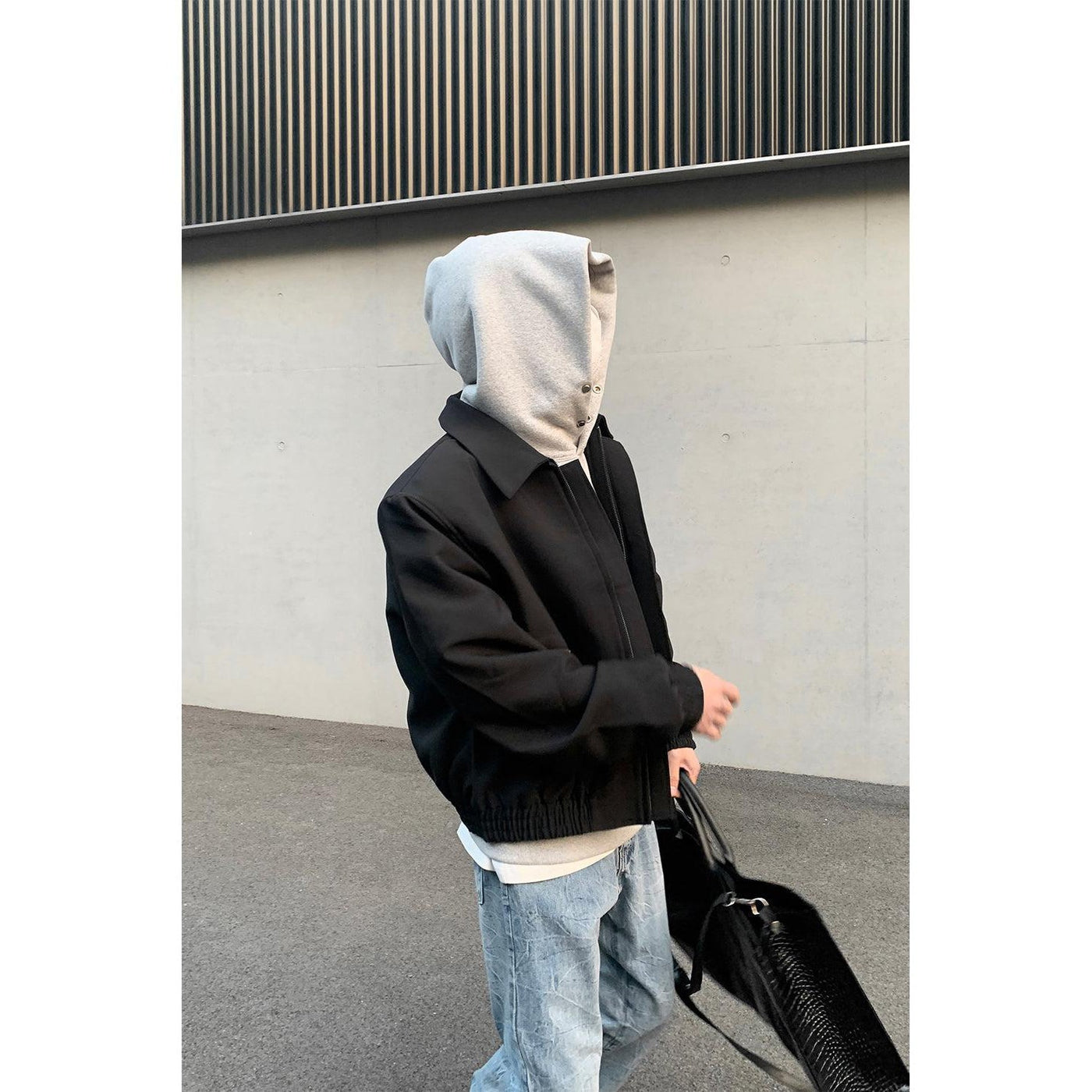 Ruched Hem Lapel Jacket