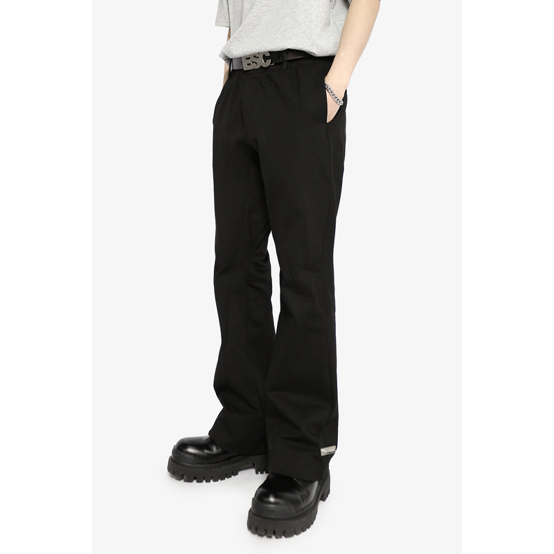 Solid Clean Fit Flared Pants