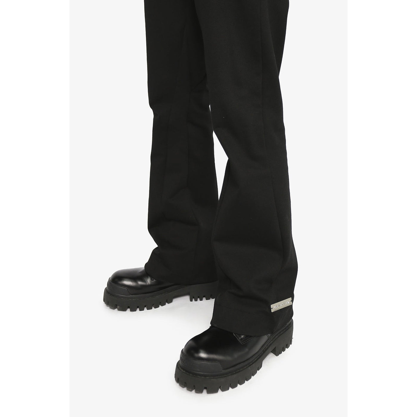 Solid Clean Fit Flared Pants
