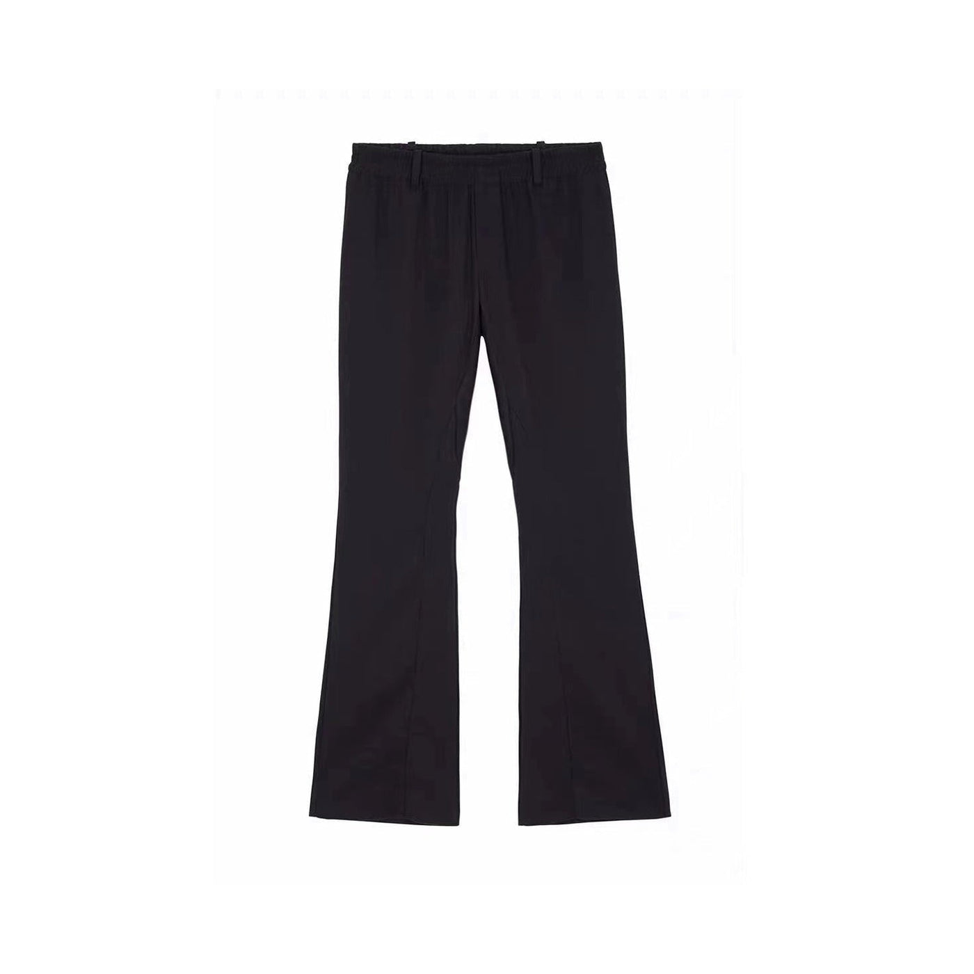 Solid Clean Fit Flared Pants