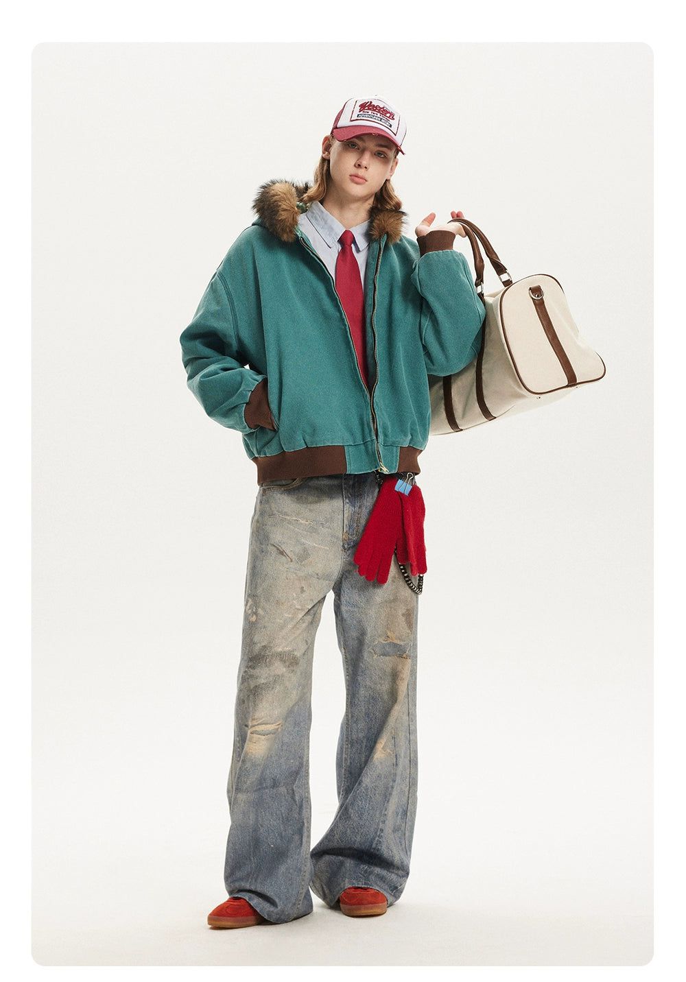 Washed Padded Parka Jacket